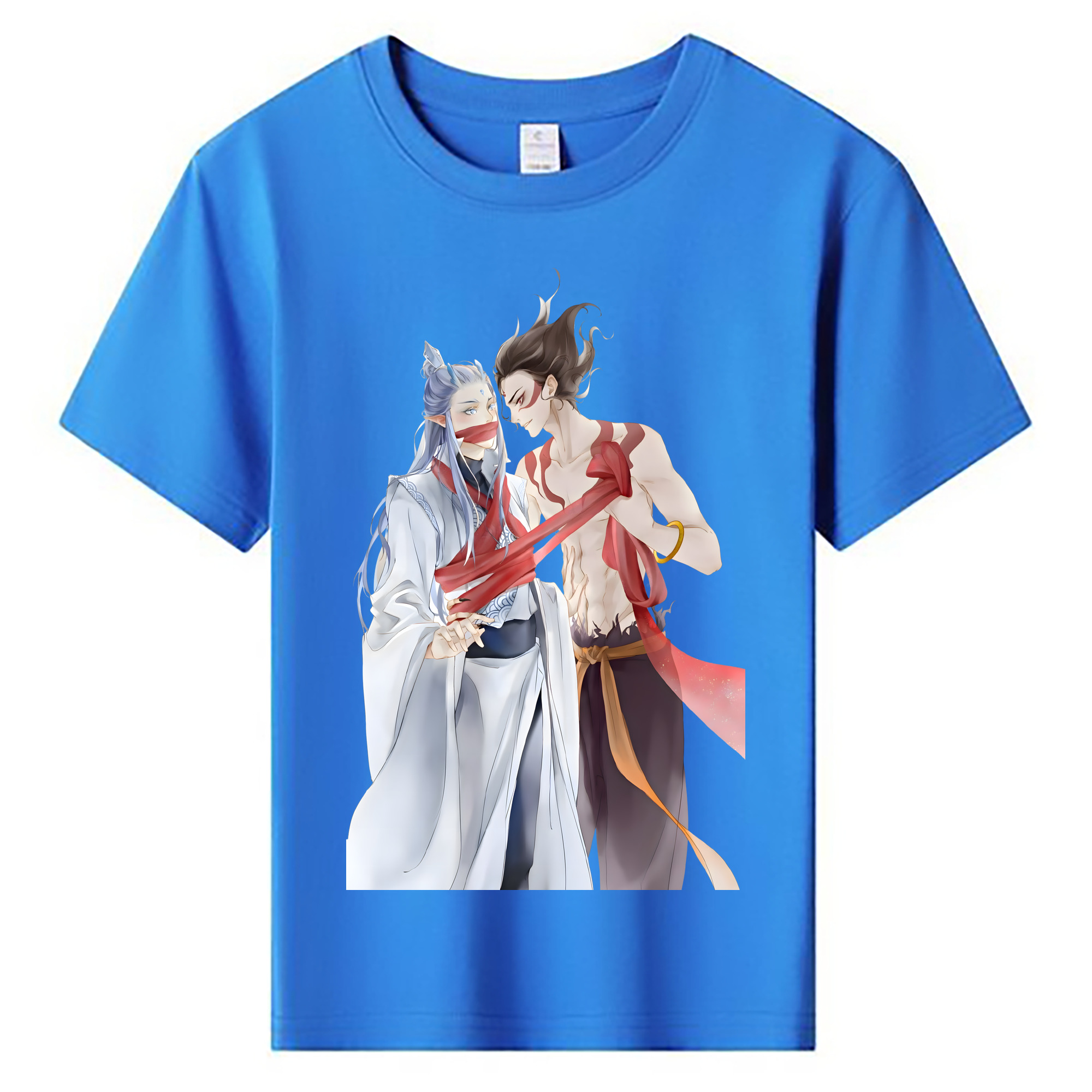 （画像用） Ne Zha 2 ナタ 魔童の大暴れ 綿100％キッズTシャツ（フロントプリント）